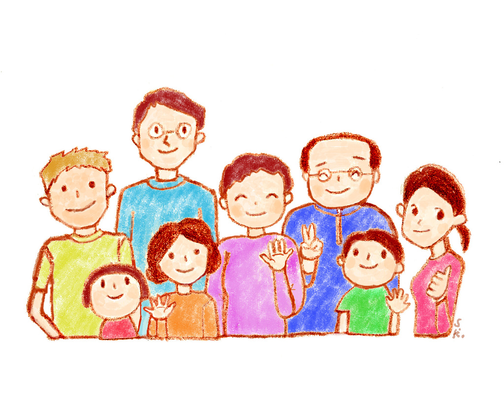 家族写真と一緒に生前遺影の撮影を